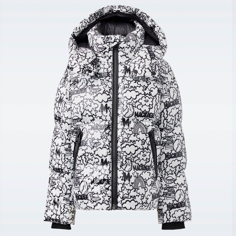 MACKAGE KIDS JESSE-MLPR PRINT 10 - BRAND NEW UNISEX KIDS DOWN JACKET